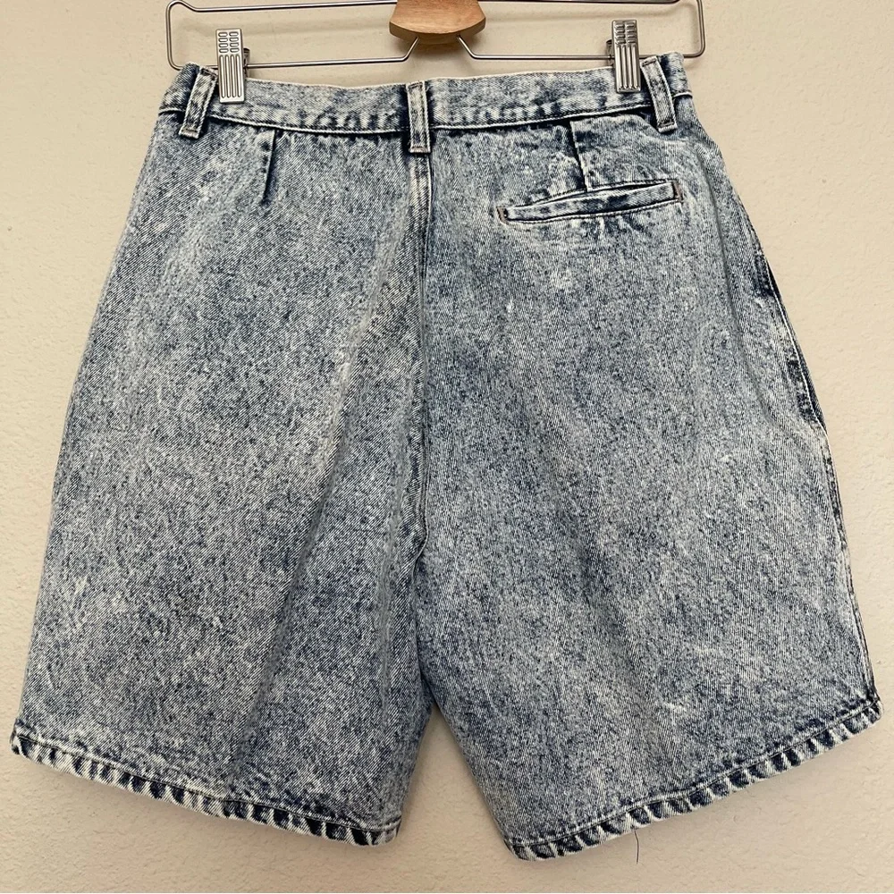 Vintage Y2K High‎ Waisted Jean pleats Shorts - Picture 4 of 12
